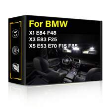 車用canbus Led室內燈,適用於bmw X1 X3 X5 E84 F48 E83 F25 E53 E70 F15地圖燈圓燈罩明鏡載貨箱手套箱燈,6000k白色 - 白色 - 查看 7