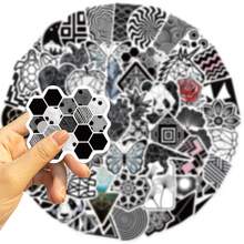 52pcs/Pack Geometric Patterns Graffiti Stickers,Guitar Skateboard Bottles Bumper Helmet Snowboard Laptop Phone Case Fridge Door Luggage Motorcycles Car DIY Doodle Stickers,Perfect Gifts - Multicolor - View 9