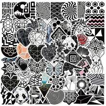 52pcs/Pack Geometric Patterns Graffiti Stickers,Guitar Skateboard Bottles Bumper Helmet Snowboard Laptop Phone Case Fridge Door Luggage Motorcycles Car DIY Doodle Stickers,Perfect Gifts - Multicolor - View 1