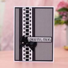 1個碳鋼金屬浮雕紙張剪切模具,長幾何形狀剪切模具,新鮮風格,diy相簿,相片冊,裝飾性浮雕工具 - 銀色E - 查看 4