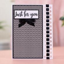 1個碳鋼金屬浮雕紙張剪切模具,長幾何形狀剪切模具,新鮮風格,diy相簿,相片冊,裝飾性浮雕工具 - 銀色E - 查看 3