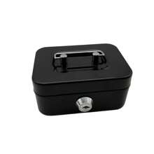 Money Box Metal Cash Box Lockable Cash Boxes With Keys Lockable Small Metal Cash Box With Coin Slot Money Cash Box Sturdy Metal Coin Bank For Kids Adults - Black - View 4