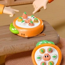 1件嬰兒教育玩具whac-a-mole遊戲機,胡蘿蔔主題 - 藍色 - 查看 4