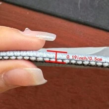 1pc Crystal Velvet Washable Fabric With Non-Slip Bottom, Dark Gray Simple Colored Tableware Patterned Easy Care Long Rug With Soft Touch And Water Absorption, Various Styles And Sizes Available For Multiple Kitchen And Dining Areas. - Dark Grey - View 3