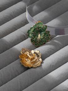 1對優雅簡約甜美花朵夾式耳環,適用於各種場合,如節日、生日、約會、跳舞、宴會、婚禮、派對、假期、街頭、商務、日常通勤等 - 彩色 - 查看 5