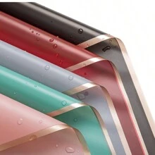 20pcs Bundle Wrapping Paper With Golden Edge, Water-Resistant And Transparent Cellophane Sheets, Suitable For Wedding, Party And Flower Bouquet Making, - Royal Blue - View 9