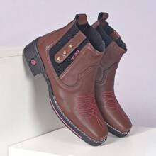Women Ankle Boots & Booties - 咖啡棕 - 查看 2