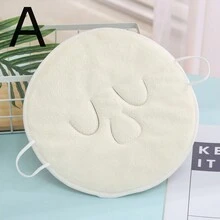 1條掛耳式雙層珊瑚絨臉部毛巾,適用於冷熱敷。每包3條 - 白色 - 查看 4