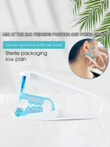 1 Miếng Không giới tính Xỏ lỗ tai Súng Với Được xây dựng trong Hoa tai , Đã nâng cấp Dùng một lần Xỏ lỗ tai Bộ dụng cụ Với Thấp Nỗi đau Và Vô trùng bao bì , có thể sử dụng Mũi , Môi Và Lưỡi , Công cụ làm đẹp & Phụ kiện - trắng - Xem 7