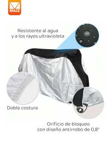 Funda Para Bicicleta Ajustable Con Espacio Para Dos Bicicletas - Gris - Ver 3