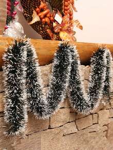 2入組,78.7英尺聖誕花環樹裝飾,綠色有雪花飾品,適用於聖誕婚禮生日派對裝飾、房間裝飾、美學房間裝飾、臥室裝飾、家居裝飾、房屋裝飾 - 2pcs/set - 查看 7