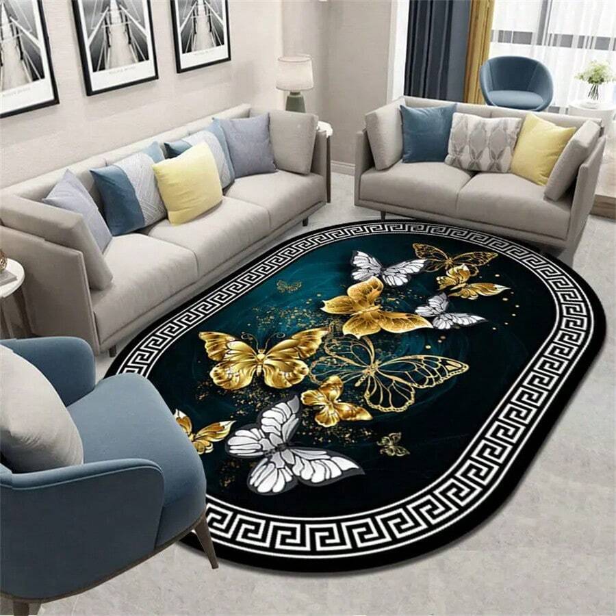 Tapis En Velours Cristal 1 Pièce, Tapis D'entrée/cuisine/salon, Antidérapant Absorbant L'eau Douce, Universel Quatre Saisons