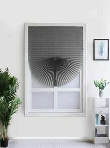 ظلال نافذة مؤقتة باللون الرمادي المجعدة للتعتيم، سهلة القطع والتركيب لتعتيم الغرف، ستارة بدون حفر هوك آند لوب، 90سم * 180سم / 60سم * 150سم (1 قطعة)، مناسبة لغرفة النوم وغرفة المعيشة والمكتب والحمام وديكور المنزل