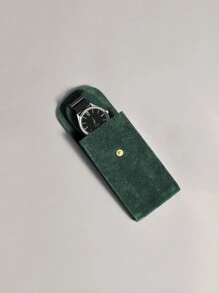 1 件手錶收納袋,旅行單錶盒手錶禮盒,適合聖誕節週年紀念日生日,手錶旅行盒旅行手錶袋絨布織物手錶收納袋,情人節禮物,送給男朋友和女朋友的生日禮物,他或她的禮物,情人節快樂,適合結婚紀念日、情人節禮物、給爸爸的禮物、給男士的禮物、給丈夫、妻子、兄弟的禮物、旅行用品、給他的驚喜禮物 - 綠色 - 查看 6