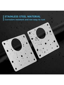 Stainless Steel Hinge Repair Plate Cabinet Door Hinge Fixed Installation Piece Wardrobe Hinge Repair Plate Set - Silver - View 7