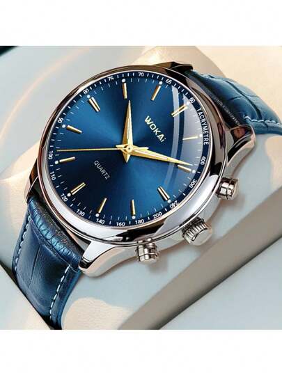 1 pièce Montre homme élégante avec boîtier en métal et échelle de bar durable, convient pour un port quotidien, anniversaire, cadeau pour elle, anniversaire, de fin d'année, Jour des célibataires, d'Halloween, sans boîte cadeau