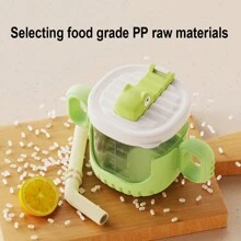 嬰兒學習飲杯,帶手柄,刻度,吸管和防摔設計 - 綠色 - 查看 3