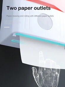 1 Miếng Phòng tắm Hộp khăn giấy Không có Khoan , Không thấm nước Giữ giấy vệ sinh , Đa chức năng Hai lớp Hộp khăn giấy , Dung lượng lớn Gắn trên tường Hộp khăn giấy Với Thiết kế đơn giản - Hồng - Xem 7