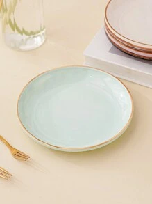 2pcs Novelty & Luxurious Gold Embossed Round Multifunctional Tray - Grey - View 10