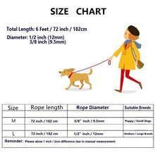 狗繩領繫繩狗訓練繩,堅固編織狗牽引繩,適用於小型,中型和大型犬,不易被拖拉 - 灰色 - 查看 2