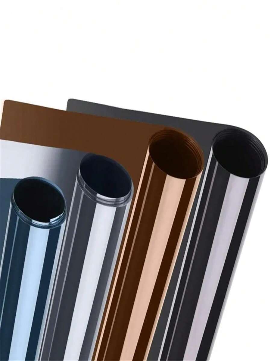 Một Cửa sổ Phim ảnh Ban ngày Sự riêng tư Hiệu ứng gương Phản chiếu Cửa sổ Màu sắc Đối với Nhà  Tự dính UV mặt trời Chặn Kiểm soát nhiệt Cửa kính Phim ảnh - Bạc - Xem 1