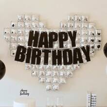 MECRLA 1pc 53.5-Inch Heart Shaped Balloon Backdrop, Available In Gold, Silver, Bright Red, Rose Gold, Suitable For Wedding Venue Decor, Proposal Party Decor, Wedding Reception Decor, Wall Backdrop Decor, Bridal Shower Party Decor - One Size - View 4