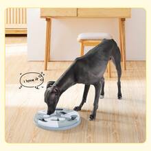 1只寵物智能慢食碗,互動寵物餵食器,狗狗訓練食物配遊戲 - 灰色 - 查看 7