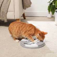 1只寵物智能慢食碗,互動寵物餵食器,狗狗訓練食物配遊戲 - 灰色 - 查看 2