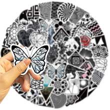 52pcs/Pack Geometric Patterns Graffiti Stickers,Guitar Skateboard Bottles Bumper Helmet Snowboard Laptop Phone Case Fridge Door Luggage Motorcycles Car DIY Doodle Stickers,Perfect Gifts - Multicolor - View 8