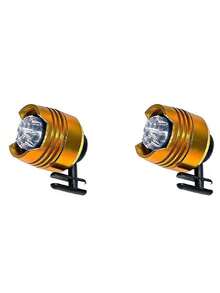 鞋孔燈led發光裝飾,適用於戶外運動行山,可拆卸個性化按鈕燈 - 金色 - 查看 1