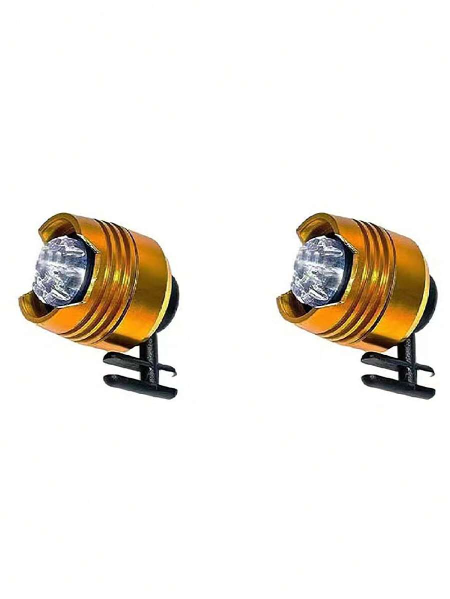 鞋孔燈led發光裝飾,適用於戶外運動行山,可拆卸個性化按鈕燈 - 金色 - 查看 1