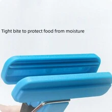 1 件塑膠食品袋密封夾適用於點心、奶粉、茶葉和其他食品袋,強力夾可保持食物新鮮 - 藍色 - 查看 6