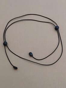 1件可調節彈性襯衫腰固定器,附剪裁收縮工具 - 黑色 - 查看 5