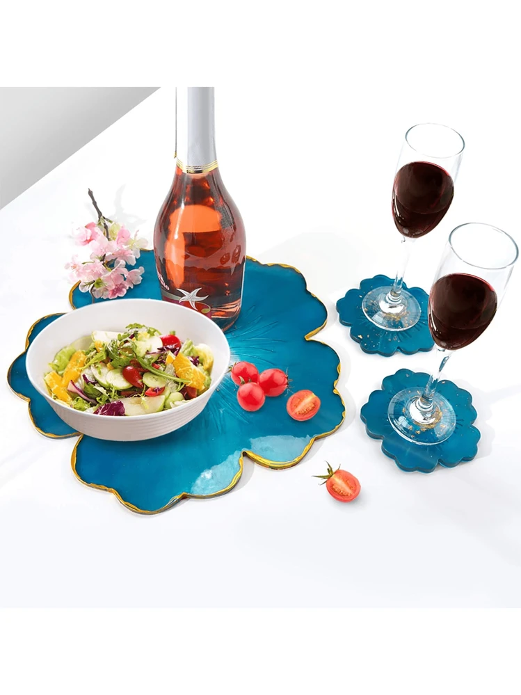 Stampo In Silicone Per Resina ISuperb A Forma Di Fiore, 24,7 Cm, Per Realizzare Portabicchieri Da Vino Fai-da-te E Sottobicchieri
