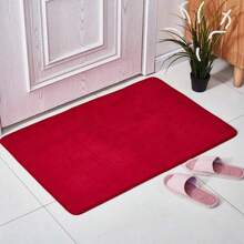 1pc Thickened Bathroom Non-Slip Absorbent Entrance Floor Mat, Striped Kitchen Rug For Indoor Entryway Decor Bathroom Kitchen Decor - Burgundy - View 1