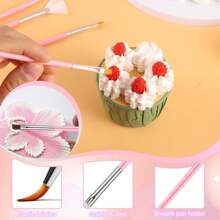 14/15/30pcs Professional Cake Decoration Brush Set, Ideal For Paint Cookie Decorating And Baking, Brushes For Homemade Sugarcraft And Kitchen Accessories