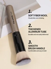 MAANGE 3 Stück professionelles Gesichtsbürsteset mit Transportkoffer, Foundation Pinsel, Wimpern- & Augenbrauenpinsel, Blending- & Lidschattenpinsel, Make-up Werkzeuge mit weichen Fasern für einfachen Transport, Pinsel für unterwegs