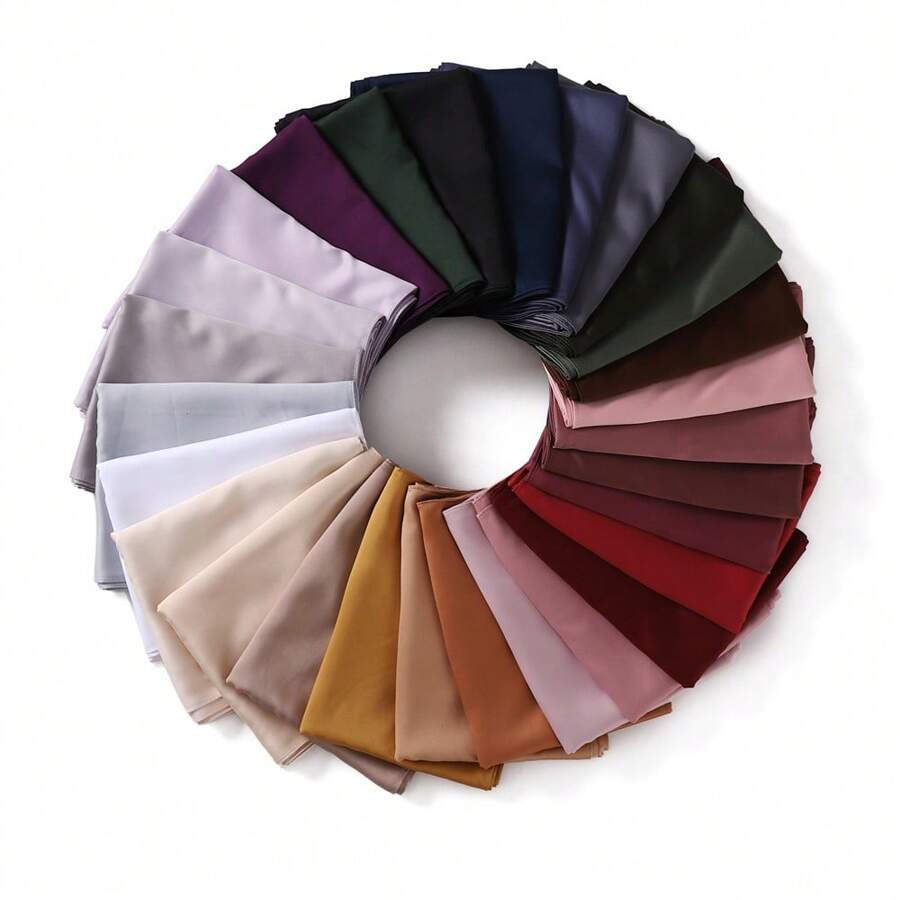 1pc Ladies' New Breathable And Soft Solid Color Scarf, Matte Silk Scarf For Stylish Shawls, Long Wrap And Head Scarves - Beige - View 1