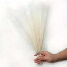 3pcs Elegant Artificial Pampas Grassland Bouquets Nordic Art Craft Ornament Home Living Room Bedroom Vase Decoration Wedding Party Decorations DIY Flower Wall - White - View 5