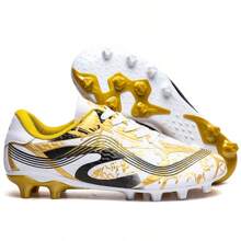 Youth Long Stud Broken Nail Outdoor Sports Training Football Shoes Size 32-45 Ronaldo  Cleats