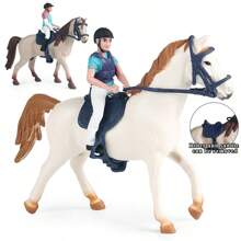 Juguete De Simulación Granja Rancho Establo Muñeca Juguete Club De Equitación Jinetes Establo Valla Equitación Muñeca Regalos De Fiesta Para Amigos Navidad Día De Acción De Gracias Regalos De Pascua Para La Gente - Gris - Ver 3