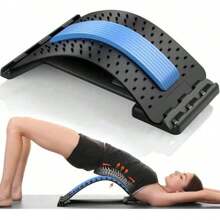 Spine Lumbar Support Cushion Pad, Back Stretcher, Multi-Level Lumbar & Back Massager, Adjustable Neck & Waist Exerciser, Waist Support Reliever For Neck, Back & Waist Gym Accessories