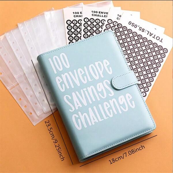 100 Envelope Challenge Couple Saving Money Record Book With CheckOff