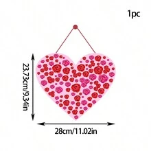 1入組情人節紙質心形門裝飾,適用於家居裝飾/婚禮裝飾/週年慶裝飾/派對裝飾 - 款式七 - 查看 2