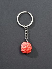 1pc Multicolor Resin Fashionable Quirky Dark Lips & Eyeballs & Brain & Carnivorous Flower & Eyes & Teeth Keychain Bag Pendant, For Couples Gifts - Multicolor - View 17