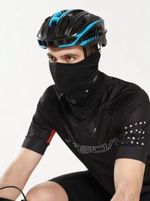 AD 1pc Black Windproof, Dustproof, Sunscreen Cycling Mask, Breathable Neck Gaiter, For Outdoor Motorcycling & Sports - Black - View 6