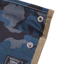 Men's Fashion Canvas Camouflage Wallet, Ultra-Thin With Coin Pocket, Style Sporty Casual Money Clip - Blue - View 5