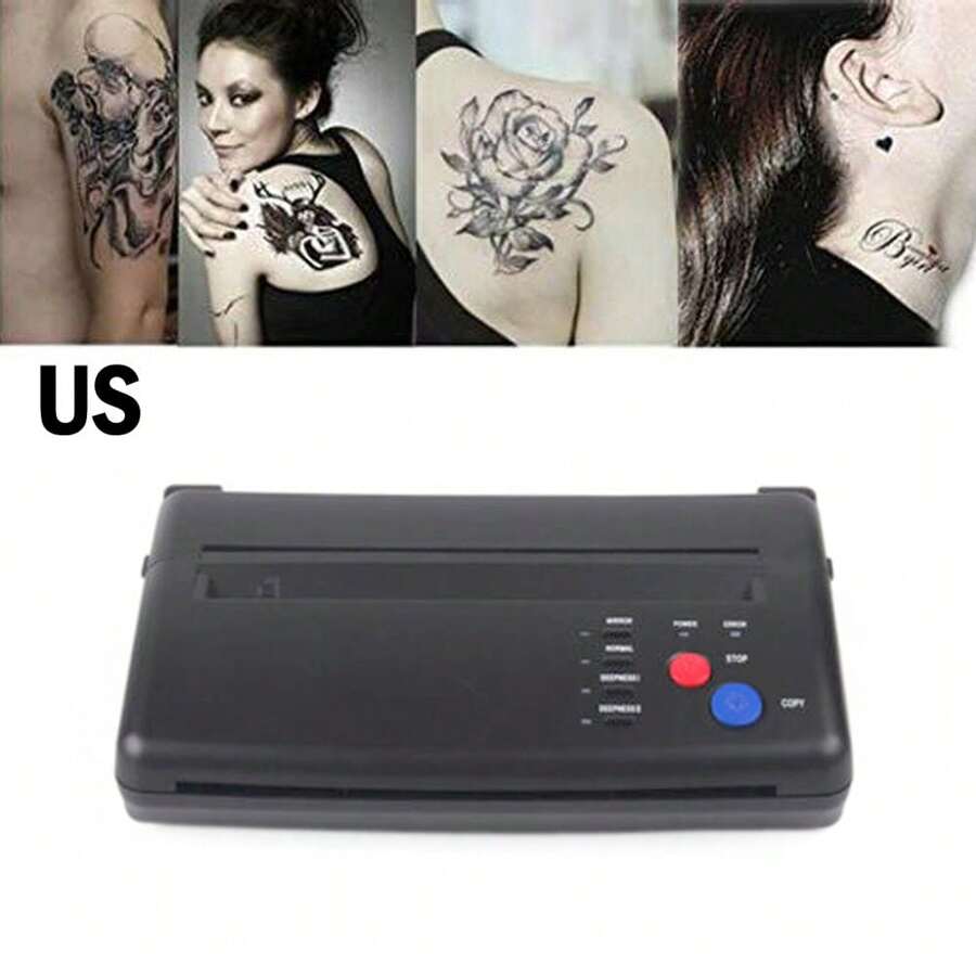 Professional Black Tattoo Transfer Machine - Thermal Stencil Paper Maker & Copier Printer For Tattoo Artists - 黑色 - 查看 1