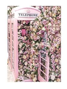 1pc Canvas Painting Core, Pink Modern Artwork For Bedroom, Bathroom, Living Room Wall Decor, Waterproof Without Frame - Pink 6 - View 5