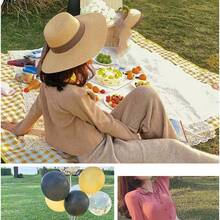 1pc Picnic Mat Waterproof & Thick Outdoor Camping Tent Mat For Picnic, Beach - Yellow - View 2